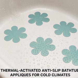 22 Thermal-Activated Anti-Slip Bathtub Appliques for Cold Climates