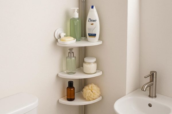 1 Space-Saving Corner Bathroom Shelf for Small Spaces