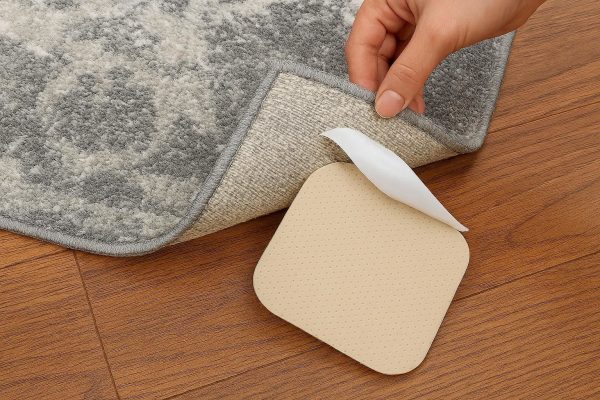 18 Peel-and-Stick Anti-Slip Pads for Area Rugs on Hardwood