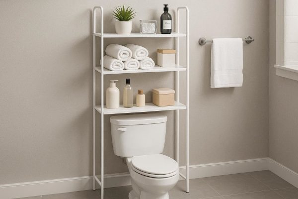 2 Over-the-Toilet Storage Shelf with Multiple Shelves