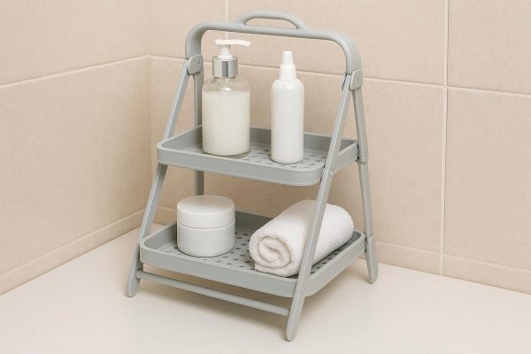 6 Foldable Bathroom Shelf for Travel or Temporary Use